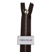 Fermeture Glissière Chocolat - Simple Curseur -  Métal