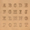Kit de 26 Lettres de l'Alphabet Script & Floral- 13mm