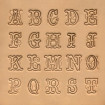 Kit de 26 Lettres de l'Alphabet Script & Floral- 19mm