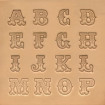 Kit de 26 Lettres de l'Alphabet WESTERN - 19mm