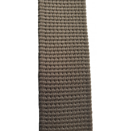 Sangle Polyester - Gris Kaki - Fibre 25 mm x 1 Mètre