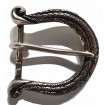 Boucle de ceinture - Lyre - Plaquage Argent Vieilli - 40 mm