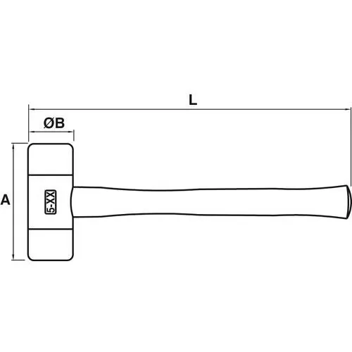 Maillet ABS avec Embouts 50 mm - 880 Gr - VERGEZ-BLANCHARD