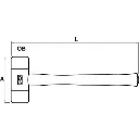 Maillet ABS avec Embouts 50 mm - 880 Gr - VERGEZ-BLANCHARD