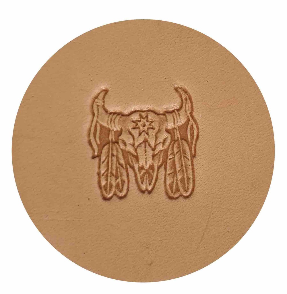 Matoir 3D -Crâne buffle plumes