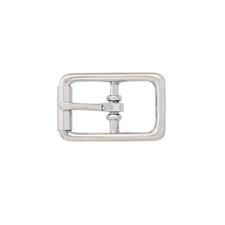 Boucle à barre centrale et rouleau - ARGENTÉE - 12mm