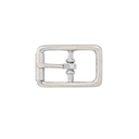 Boucle à barre centrale et rouleau - ARGENTÉE - 12mm