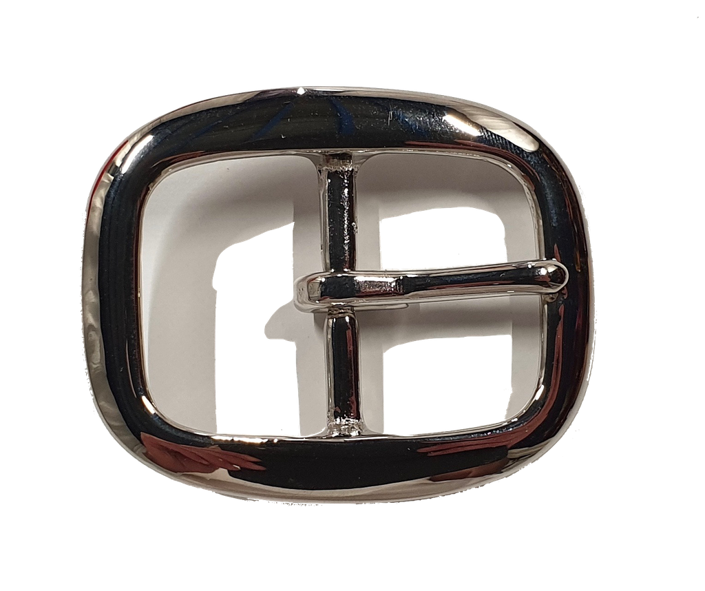 Boucle  DOUBLE  - Laiton Massif - ARGENTÉ  - 32 mm