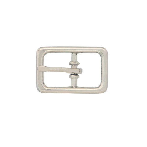 Boucle - Barre centrale  - Plaquage argent - 15 mm