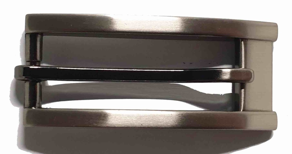 Boucle de ceinture - Plaquage Argent brossé - 15 mm