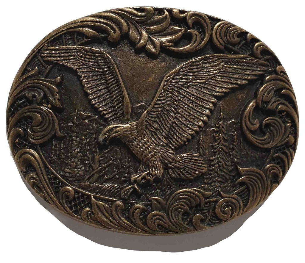 Boucle de ceinture - Aigle - Plaquage Laiton Vieilli  - 40 mm