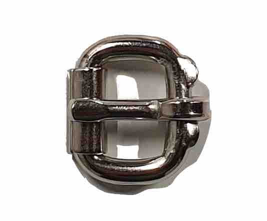 [BOUC-IV--1520-02] Boucle à Rouleau - Plaquage argent - 12 mm