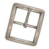 Boucle DOUBLE  - ARGENT VIEILLI - 38 mm