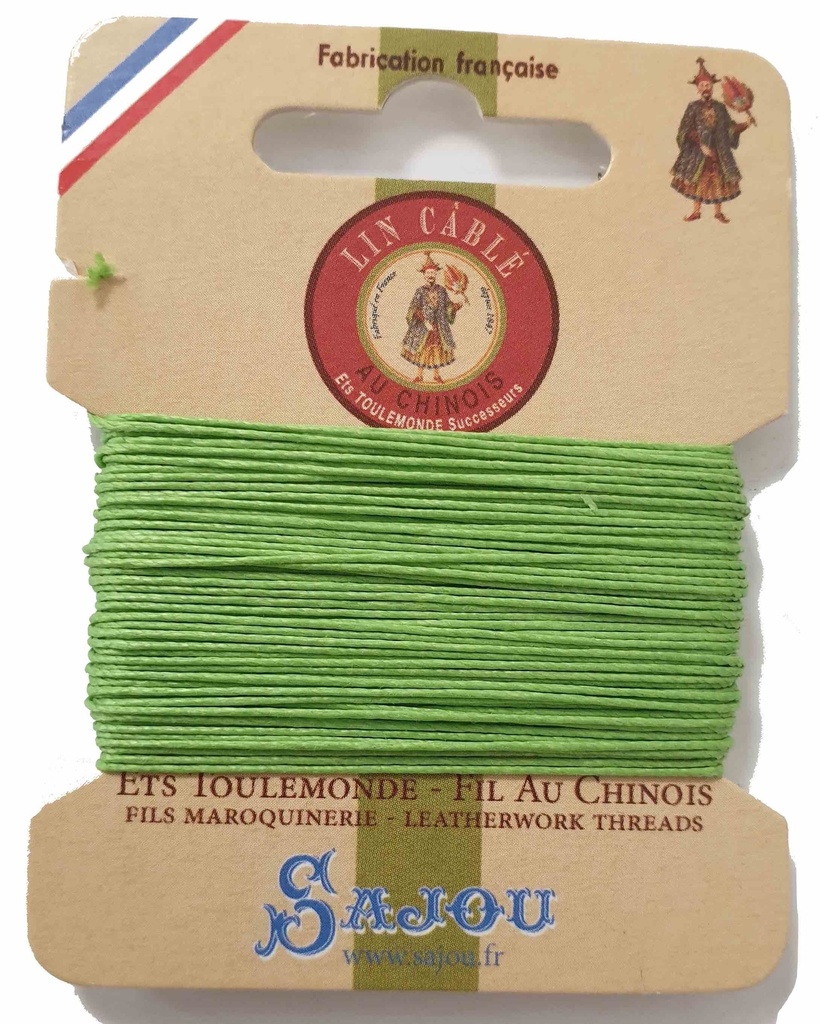 Fil de Lin Câblé 432 Vert Clair 455 - 10 Mètres