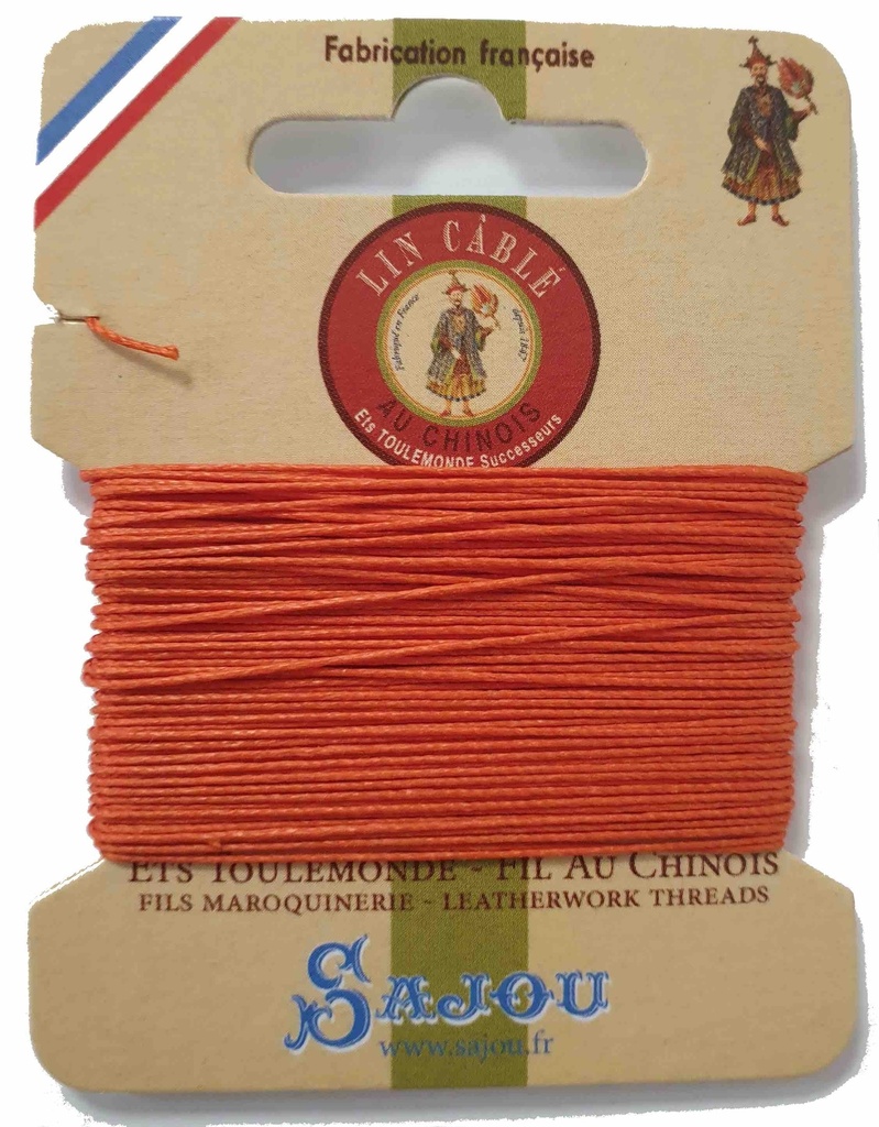 [FILICA532ORANGER10419] Fil de Lin Câblé 532 Oranger 419 - 10 Mètres
