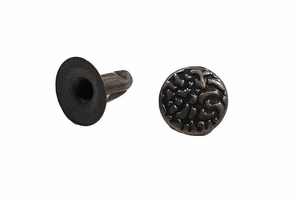 [1273-35] Lot de 100 Rivets Simple Calotte - Antique - Texturés - 9 x 9 mm  - SANS NICKEL - IVAN