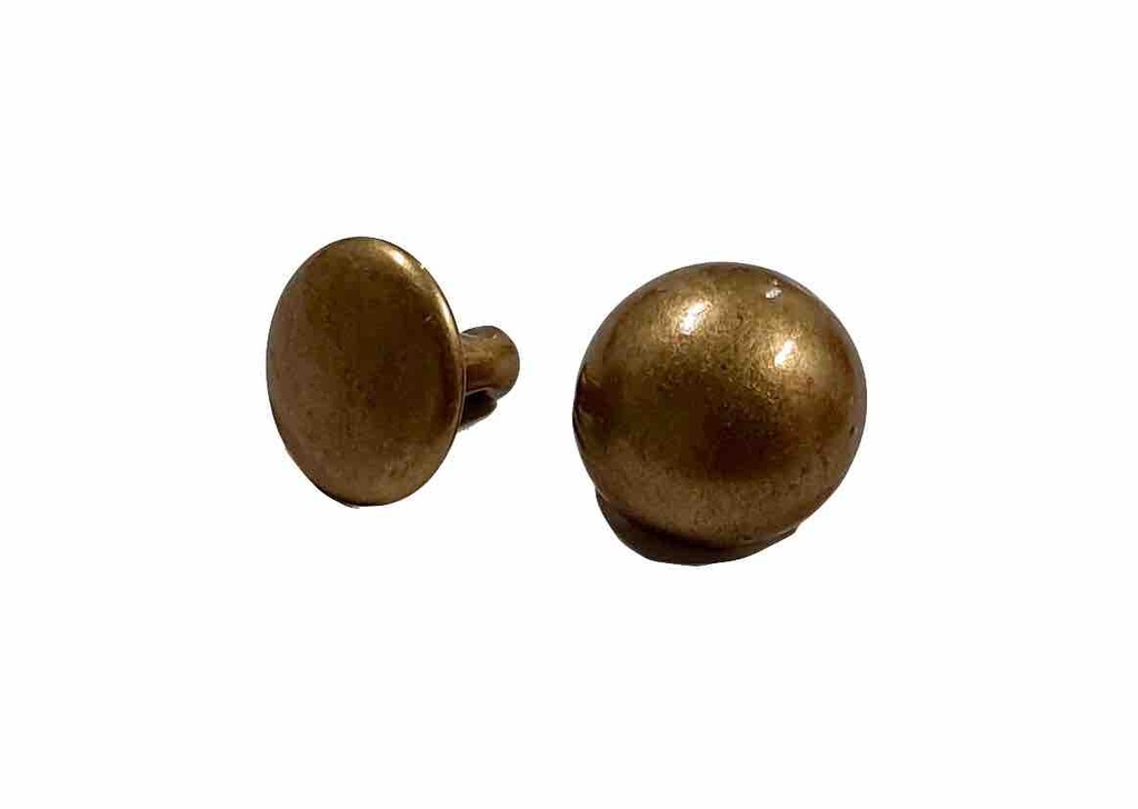 Lot de 100 Rivets Domes - Laiton Vieilli - 10 x 7 mm - SANS NICKEL