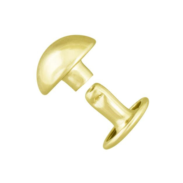 Lot de 100 Rivets Domes - Dorés - 15 x 7 mm - SANS NICKEL - IVAN