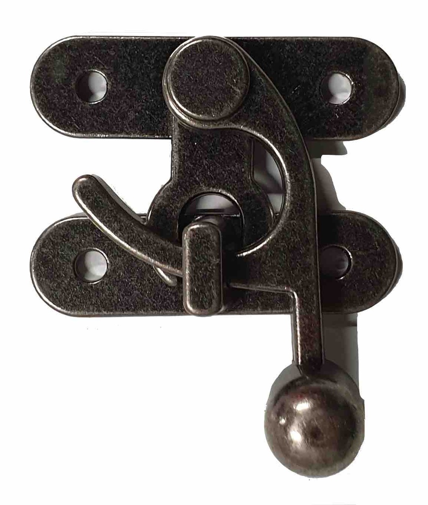 [FERMOIRBASC-1306-13] Fermoir à Bascule - Large - Argent Vieilli - 50 x 55 mm