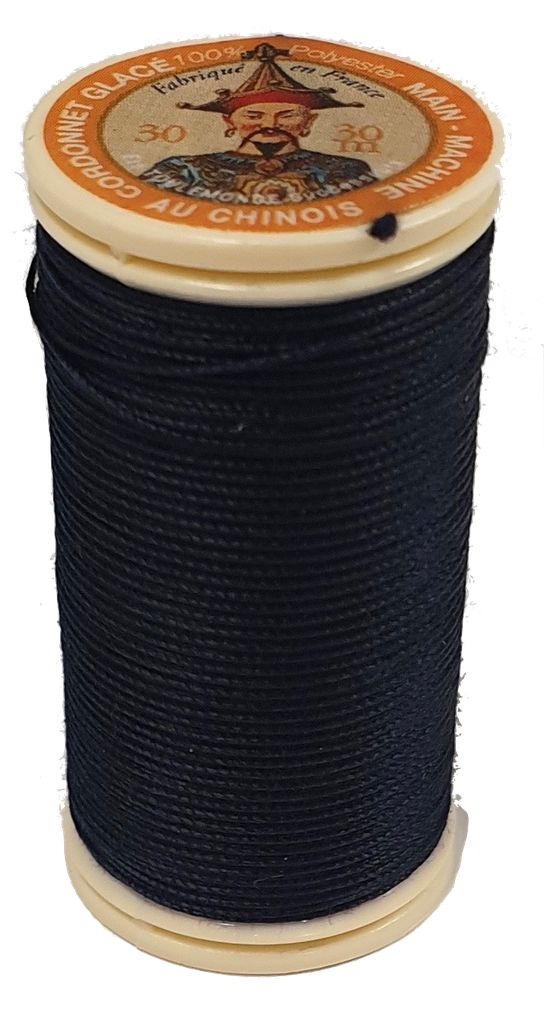 Fil Cordonnet Polyester Charbon N°650 - 30 Mètres