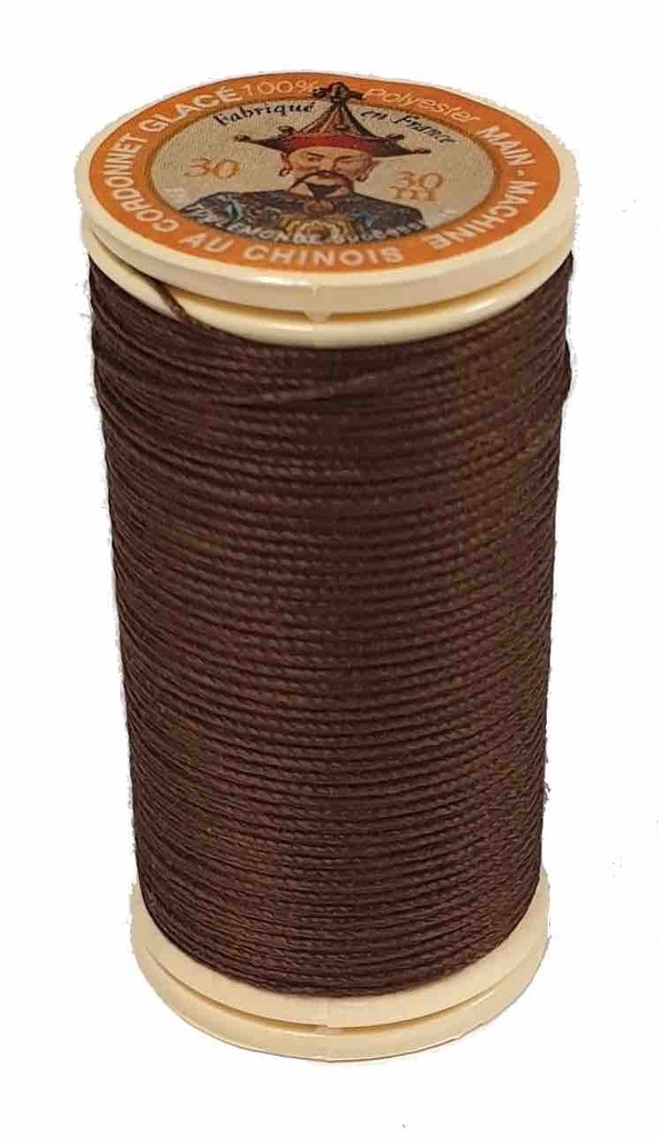 Fil Cordonnet Polyester Marron N°215 - 30 Mètres