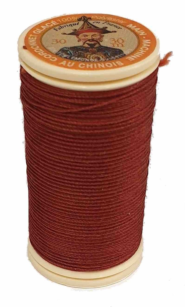 Fil Cordonnet Polyester Glacé Rouille N°430 - 30 Mètres