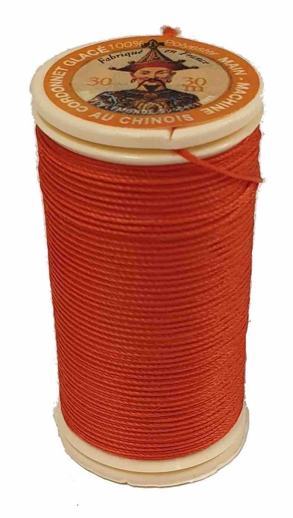 Fil Cordonnet Polyester Orange N°380 - 30 Mètres