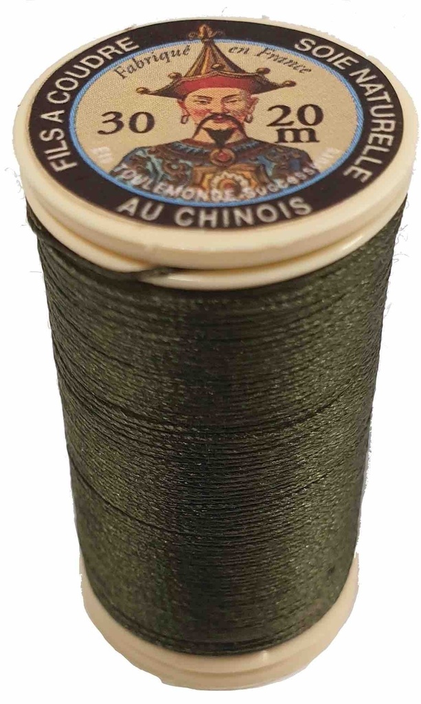 [FILSOIENAT851OLIVE] Fil de Soie Perlé Naturelle Olive N°851 - 20 Mètres