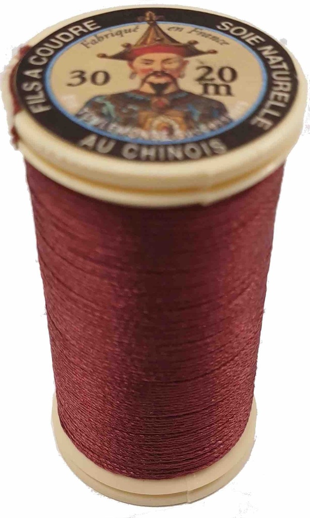 [FILSOIENAT425PONCEAU] Fil de Soie Perlé Naturelle Ponceau N°425 - 20 Mètres