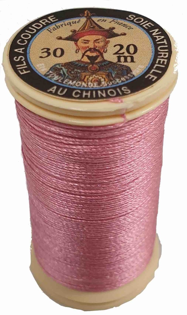 Fil de Soie Perlé Naturelle Rose N°518 - 20 Mètres
