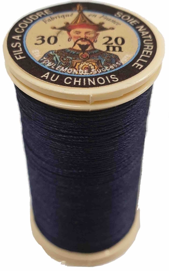 [FILSOIENAT246MARINE] Fil de Soie Perlé Naturelle Marine N°246 - 20 Mètres