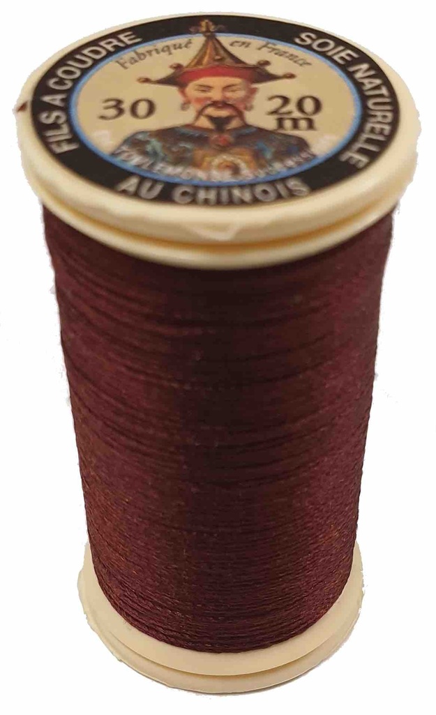 Fil de Soie Perlé Naturelle Lie de Vin N°899 - 20 Mètres