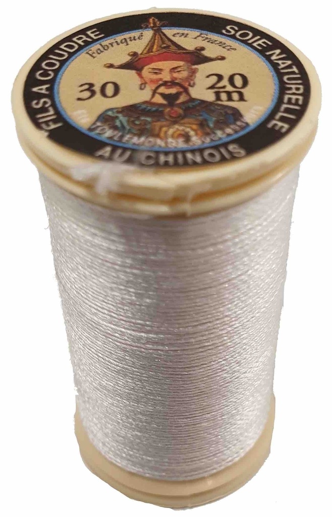 [FILSOIENAT100BLANC] Fil de Soie Perlé Naturelle Blanc N°100 - 20 Mètres