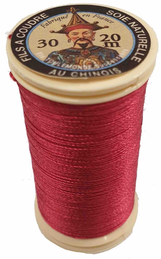 [FILSOIENAT128BAIES] Fil de Soie Perlé Naturelle Baies N°128 - 20 Mètres