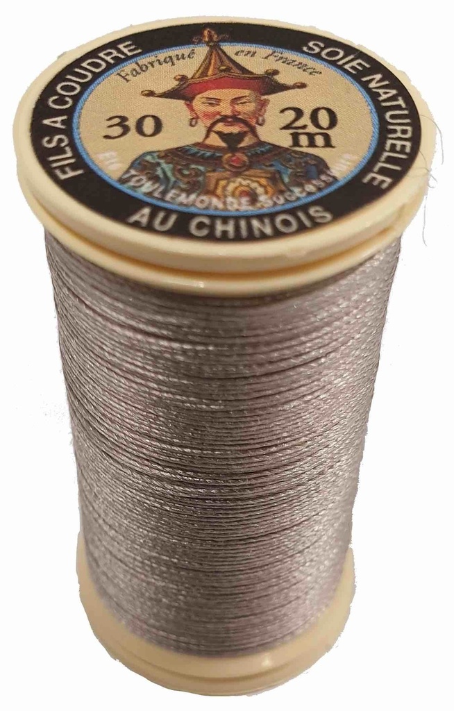 Fil de Soie Perlé Naturelle Gris Clair N°252 - 20 Mètres