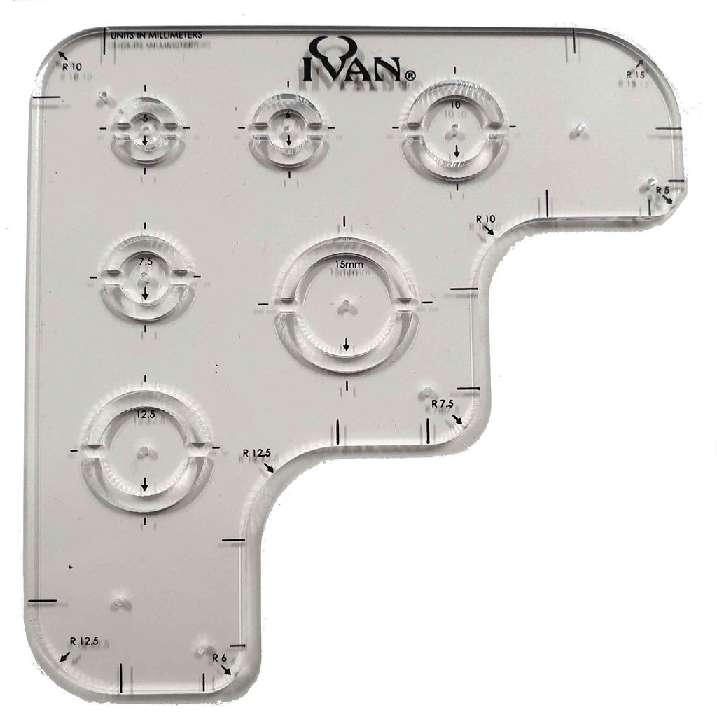 [OUTTRACGABCOIN001] Gabarit Coins - Cercles - Bouts de Sangles Multi Tailles