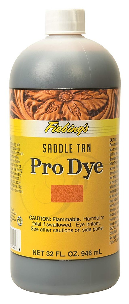 Pro dye  (Oil dye)  -  SADDLE TAN  -  Teinture alcool - Fiebing's 32OZ