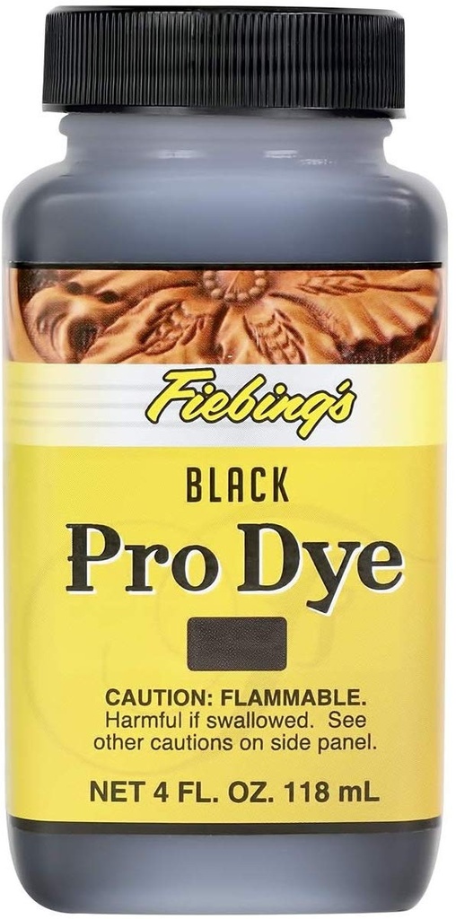 Pro dye  (Oil dye)  -  NOIR/BLACK -  Teinture alcool - Fiebing's 4OZ