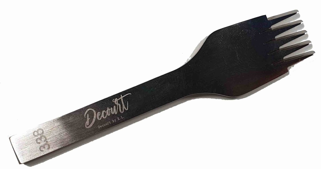 [OUTGRIFPRICDEC5DEN3,38] Griffe à Frapper Pricking " Decourt by KEVIN LEE " - N° 8 - 3,38 mm - 5 Dents