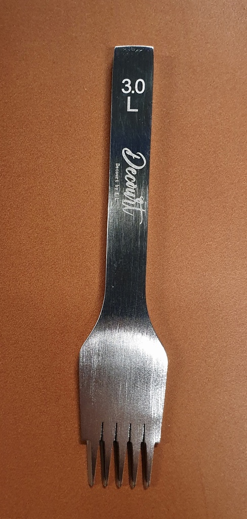 [Z01-404-3901] Griffe à Frapper - GAUCHER - Pricking " Decourt by KEVIN LEE " - N°9 - 3 mm - 5 Dents