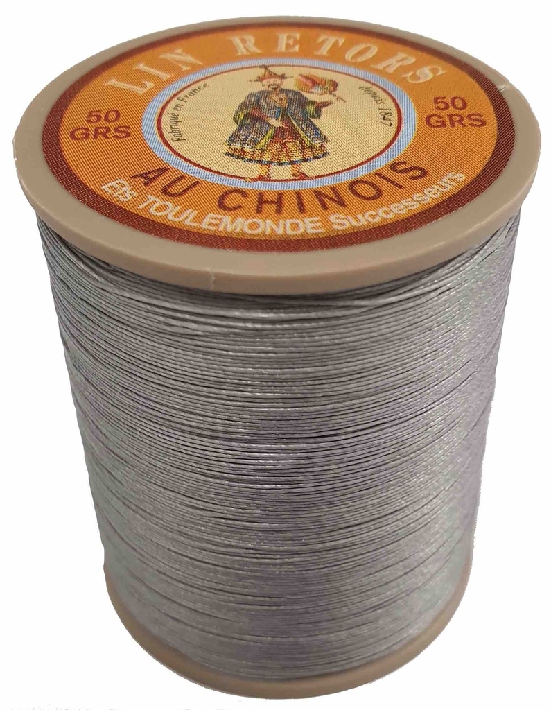 Fil de Lin Retors Extra Glacé N°40 Gris Clair 115 - 350 Mètres