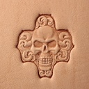 S.N. 383 - SKULL (tête de mort) FLORAL - GÉOMÉTRIQUE - Matoir à Frapper