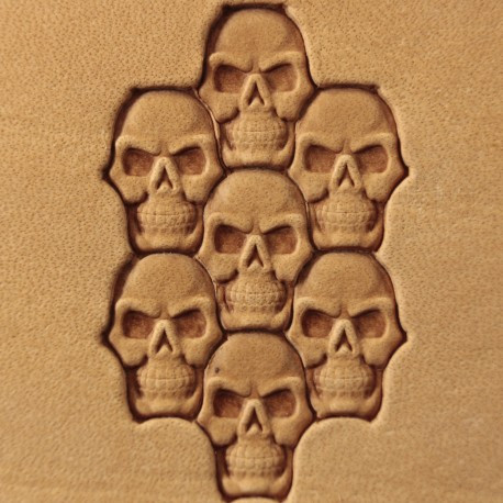S.N. 375 - SKULL (tête de mort) de face - GÉOMÉTRIQUE - Matoir à Frapper