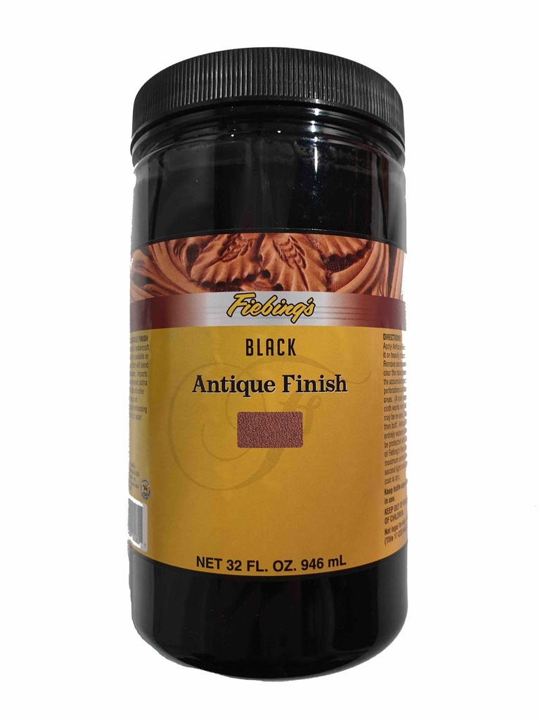 [2975 - AF BLACK] PATINE - ANTIQUE FINISH - BLACK - 32Oz (946ml)  - FIEBING'S
