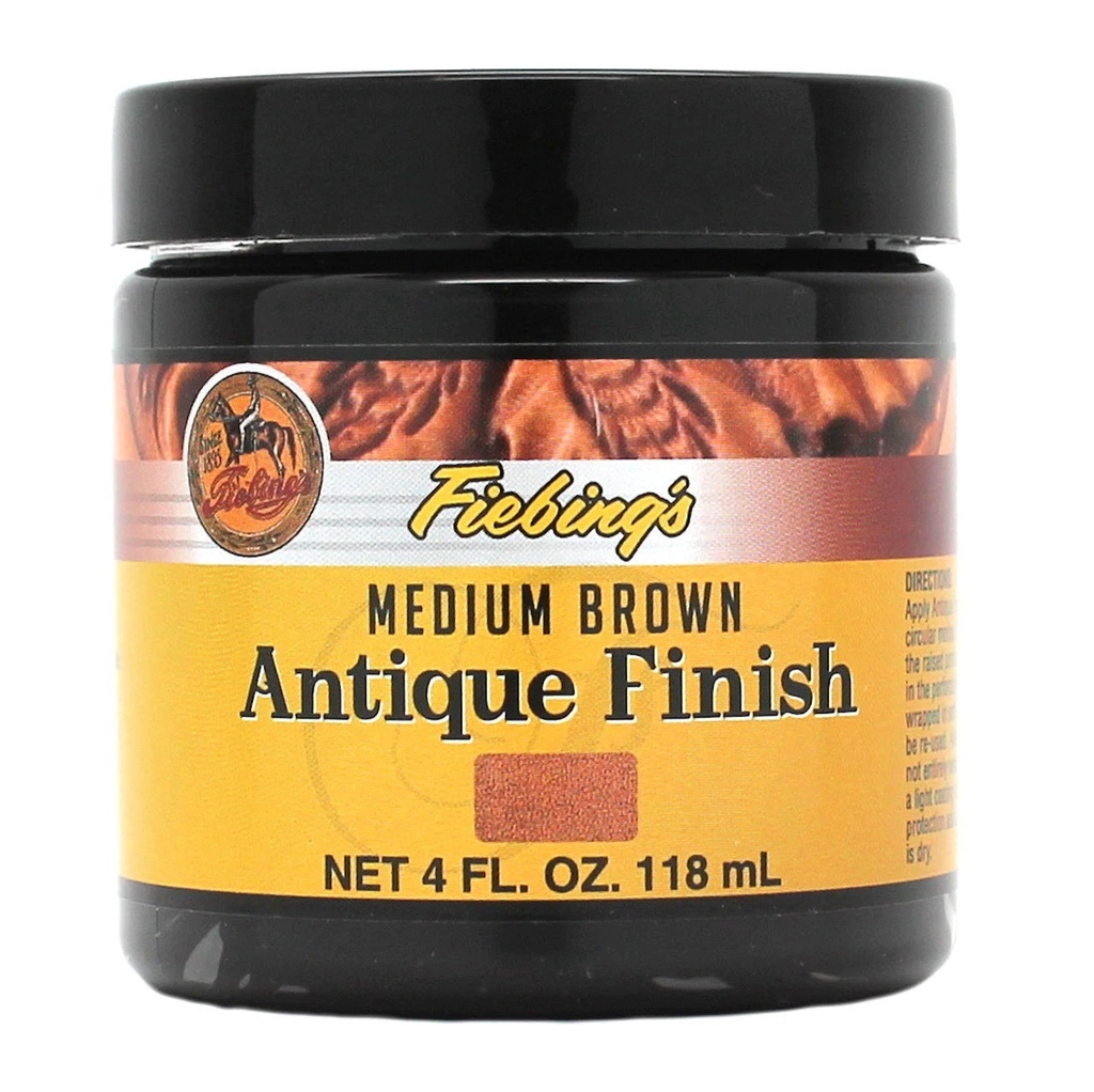 [ANTIQFIN4ozMEDBROWN] PATINE - ANTIQUE FINISH - MEDIUM BROWN - 4oz ( 118ml) - FIEBING'S