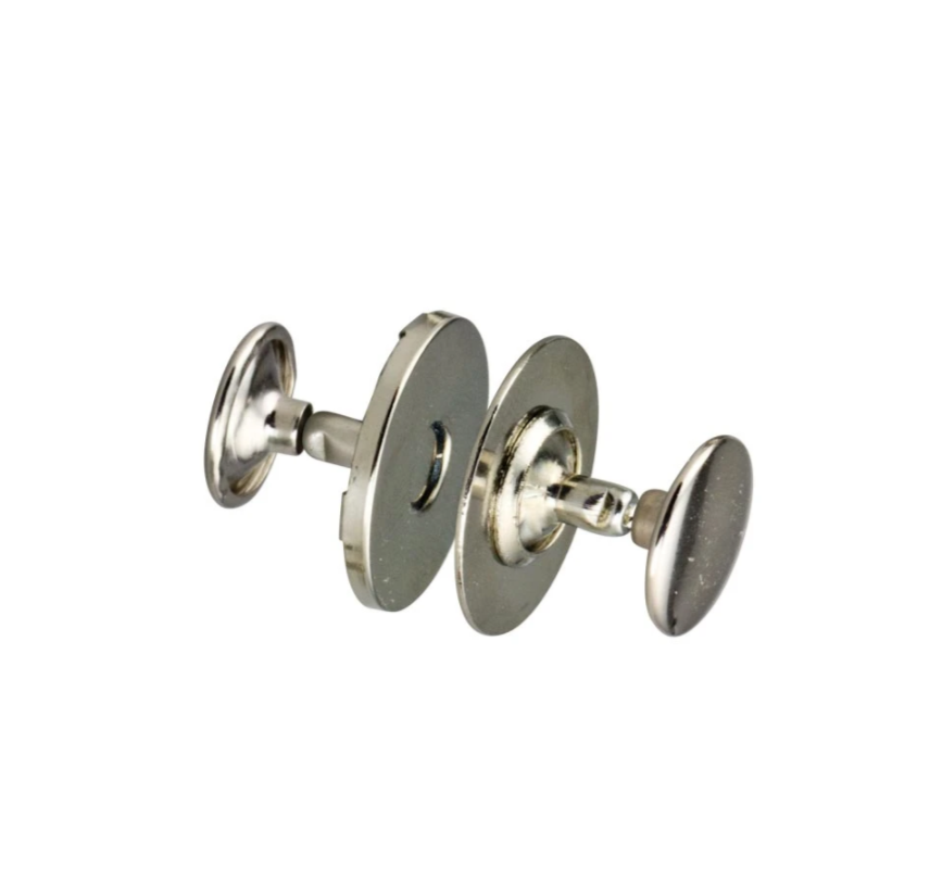 [BOUC-TOP-1299-21] TOP Magnétique à Riveter - 18mm - ARGENTÉ - SANS NICKEL - IVAN