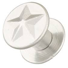 [VISCHIC-ETOILE - IV - 02] 2 VIS CHICAGO - 10X6mm - FANTAISIE - ÉTOILES - ARGENTÉES