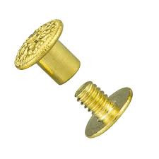 [VISCHICFLORDOR - IV - 01] 10 VIS CHICAGO - 10X6.5mm - FANTAISIE - FLORAL - DORÉES