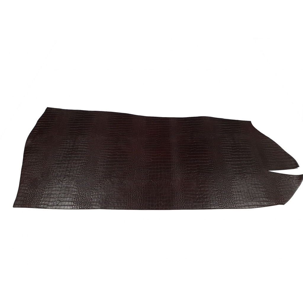Demi Croupon Vache - Crocodile Marron - Épaisseur 3,6 mm