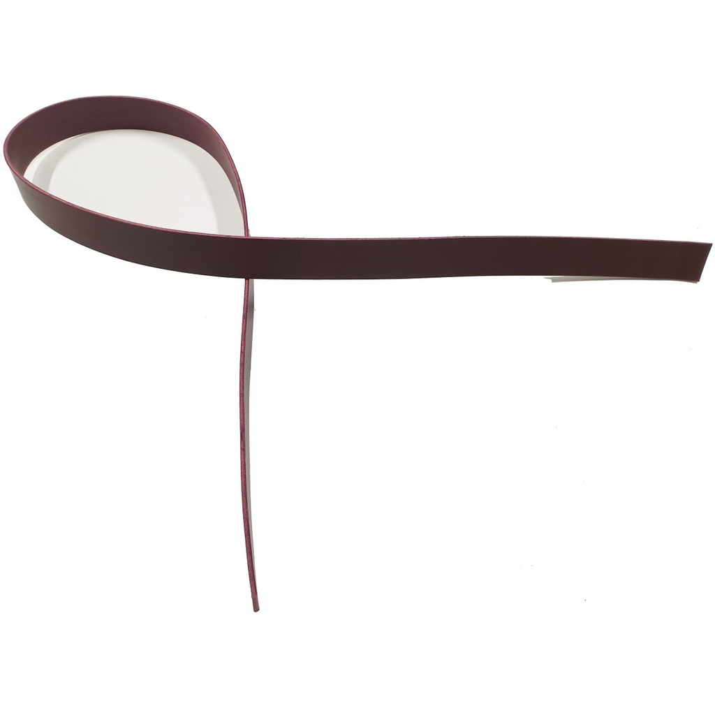 Lanière de Collet Lisse Bordeaux - Plusieurs largeurs - Long mini : 125 cm